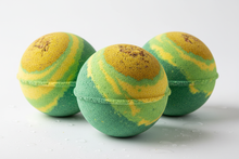 Load image into Gallery viewer, Bath bomb, set of 3, similar to existing picture in this group, colored green and yellow